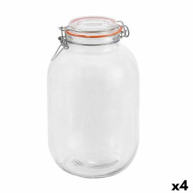 Jar La Mediterránea Hermetic Glass 4,2 L (4 Units) by La Mediterránea, Food storage - Ref: S2233017, Price: 24,54 €, Discount: %