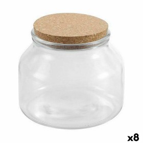 Conjunto de 3 Potes Home ESPRIT Cinzento Natural Acácia Vidro de Borosilicato 900 ml 1,5 L 1,2 L 3 Peças | Tienda24 - Global Online Shop Tienda24.eu