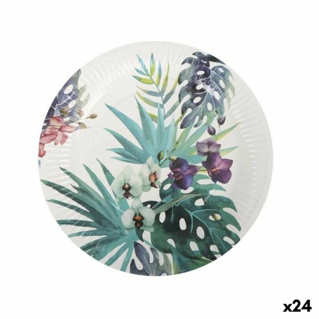 Plate set Algon Disposable Cardboard Tropical 3 Pieces 28 cm (24 Units) by Algon, Turntables - Ref: S2233512, Price: 14,87 €,...