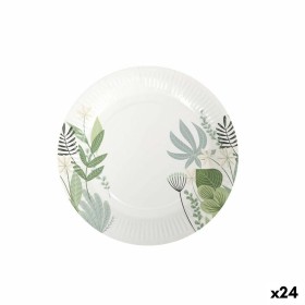 Plate set Algon Disposable Cardboard Floral 8 Pieces 23 cm (24 Units) by Algon, Turntables - Ref: S2233524, Price: 18,59 €, D...