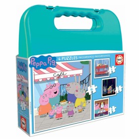 Set de 4 Puzzles Educa Peppa Pig Progressive (6-9-12-16 pcs) de Educa, Puzzles - Ref: S2403685, Preço: 8,87 €, Desconto: %