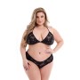 Unterwäsche-Set Baci Lingerie Bra & Panty Schwarz (Queen) | Tienda24 Tienda24.eu