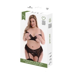 Conjunto de Lencería Chilirose Negro L | Tienda24 Tienda24.eu