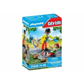 Playset Playmobil City Life - Paramedic with Patient 71245 15 Peças de Playmobil, Playsets de figuras de brincar - Ref: S2429...