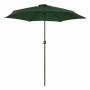 Parasol Aktive Verde Aluminio 300 cm Ø 4,8 cm de Aktive, Sombrillas - Ref: S2433364, Precio: 54,93 €, Descuento: %