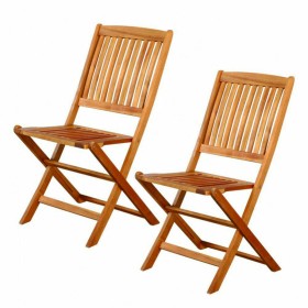 Folding Chair Aktive Acacia 2 Units 46 x 59 x 59 cm by Aktive, Folding Chairs - Ref: S2433437, Price: 77,82 €, Discount: %