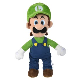 Fluffy toy Super Mario Luigi Blue Green 50 cm by Super Mario, Animals and figures - Ref: S2434481, Price: 38,83 €, Discount: %