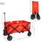 Chariot de plage polyvalent Aktive 90 x 91 x 47 cm Rouge Acier de Aktive, Chariots à 2 roues - Réf : S2434789, Prix : 69,94 €...