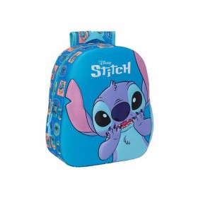 Zaino Scuola Stitch Azzurro 27 x 33 x 10 cm 3D di Stitch, Zainetti per bambini - Rif: S2434921, Prezzo: 9,49 €, Sconto: %