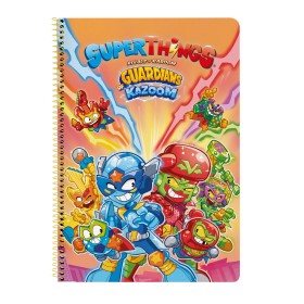 Libreta de Anillas SuperThings Guardians of Kazoom Morada 21,5 x 31 x 1 cm de SuperThings, Cuadernos de anillas - Ref: S24400...