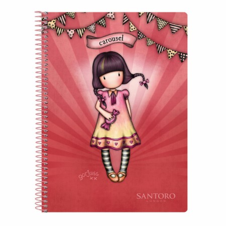 Cahier à Spirale Gorjuss Carousel Saumon 15,5 x 22 x 1 cm de Gorjuss, Cahiers à spirales - Réf : S2440167, Prix : 3,86 €, Rem...