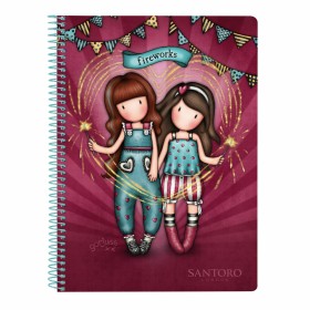 Book of Rings Gorjuss Fireworks Maroon 15,5 x 22 x 1 cm by Gorjuss, Wirebound Notebooks - Ref: S2440179, Price: 3,90 €, Disco...