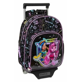 Mochila Escolar com Rodas Monster High Preto 28 x 34 x 10 cm de Monster High, Mochilas infantis - Ref: S2440623, Preço: 42,41...