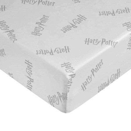 Lençol de baixo Harry Potter Branco Cinzento | Tienda24 Tienda24.eu