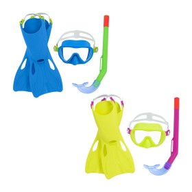 Bestway Set Snorkel Junior Anatomischer Gurt Sortierte Farbe 37-41 +7 Jahre Strand und Pool 25019 von Bestway, Schnorchel-Set...