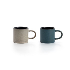 Piece Coffee Cup Set DKD Home Decor Blue Multicolour Metal Dolomite 4 Pieces 260 ml | Tienda24 - Global Online Shop Tienda24.eu