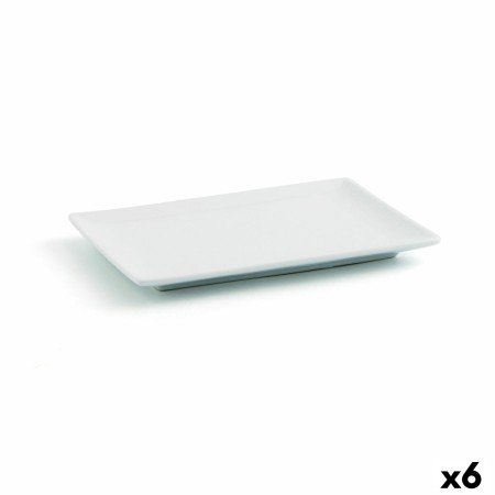 Bandeja de Aperitivos Quid Gastro Fun Blanco Cerámica 20 x 13 x 2 cm (6 Unidades) | Tienda24 - Global Online Shop Tienda24.eu