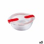 Fiambrera Hermética Pyrex Cook&heat 1,1 L 21 x 18 x 7 cm Transparente Vidrio (5 Unidades) de Pyrex, Almacenamiento de aliment...