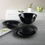 Flat plate Luminarc Trianon Black Glass (Ø 24,5 cm) (24 Units) by Luminarc, Plates and dishes - Ref: S2709053, Price: 46,19 €...