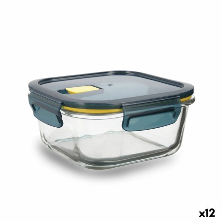 Hermetic Lunch Box Quid Astral 800 ml Squared Blue Glass (12 Units) by Quid, Food storage - Ref: S2709906, Price: 53,29 €, Di...