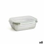 Boîte à lunch hermétique Bidasoa Theo 17 x 13 x 6 cm 550 ml Argenté Métal (6 Unités) de Bidasoa, Stockage des aliments - Réf ...