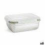 Lancheira Hermética Bidasoa Theo Retangular 1,8 L 23 x 18 x 8 cm Metal (6 Unidades) de Bidasoa, Armazenamento de alimentos - ...