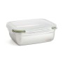 Hermetic Lunch Box Bidasoa Theo Rectangular 1,8 L 23 x 18 x 8 cm Metal (6 Units) by Bidasoa, Food storage - Ref: S2710252, Pr...