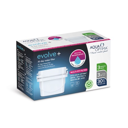 Filtro para Jarra Filtrante Aqua Optima Single Life Evolve (3 Unidades) de Aqua Optima, Cartuchos de filtrado para el agua - ...