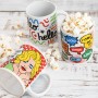 Cup Quid Hello Comics Multicolour Ceramic 330 ml (12 Units) by Quid, Cups - Ref: S2710708, Price: 21,25 €, Discount: %