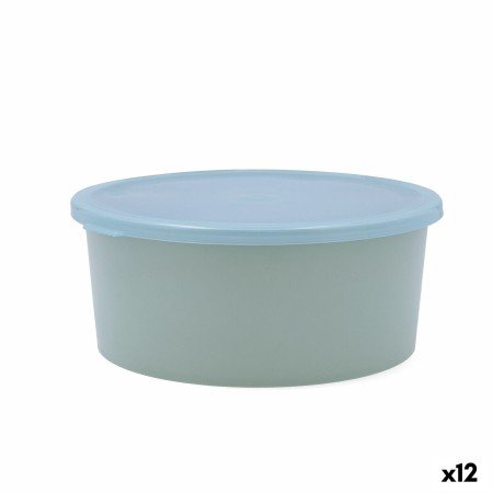 Panier-repas rond avec couvercle Quid Inspira 1,34 L Vert Plastique (12 Unités) de Quid, Stockage des aliments - Réf : S27108...