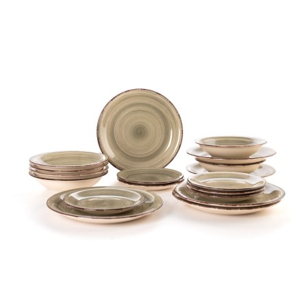 Servizio di Piatti Quid Vita Natura Verde Ceramica 18 Pezzi di Quid, Servizi combinati - Rif: S2712197, Prezzo: 44,66 €, Scon...