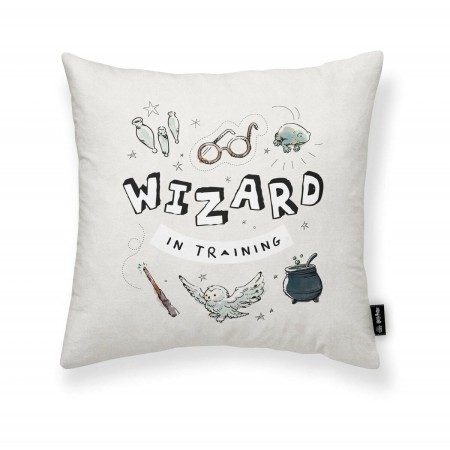 Fodera per cuscino Harry Potter Wizard Multicolore Grigio chiaro 45 x