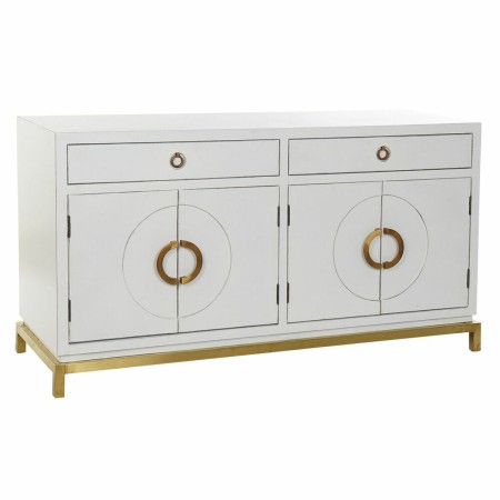 Aparador DKD Home Decor Kamakura Branco Dourado Metal Choupo 150 x 50 x 80 cm (150 x 50 x 80 cm) de DKD Home Decor, Armários ...