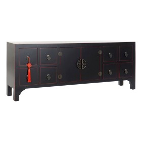 Mueble de TV DKD Home Decor Negro Multicolor Madera Abeto Madera MDF 130 x 24 x 51 cm de DKD Home Decor, Mesas y soportes par...