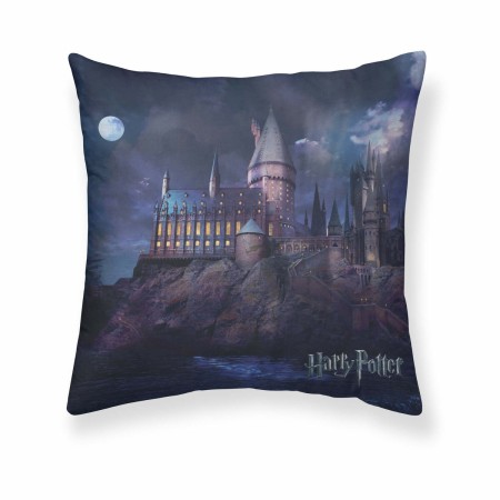 Fodera per cuscino Harry Potter Go to Hogwarts Multicolore Blu Marino