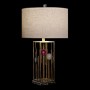 Desk lamp DKD Home Decor White Polyester Metal Crystal 220 V Golden 60 W (41 x 41 x 72 cm) by DKD Home Decor, Bedside and Tab...