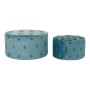 Repose-pied DKD Home Decor Bleu Moderne Velvet Bois MDF (2 pcs) de DKD Home Decor, Poufs et repose-pieds - Réf : S3016000, Pr...