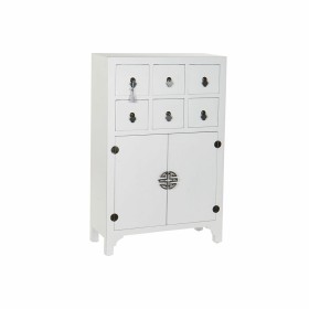 Commode Alexandra House Living Bleu Rotin Bois d'épicéa Bois MDF 38 x 80 x 90 cm | Tienda24 - Global Online Shop Tienda24.eu