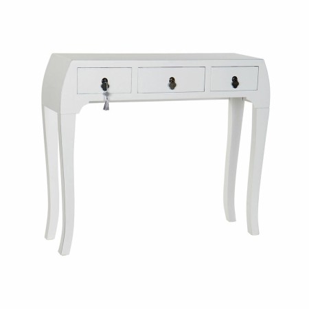 Console DKD Home Decor White Silver Fir MDF Wood (96 x 26 x 80 cm) by DKD Home Decor, Tables - Ref: S3022116, Price: 145,20 €...