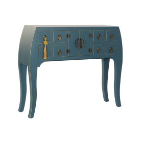 Consola DKD Home Decor Azul Abeto Madeira MDF 98 x 26 x 80 cm de DKD Home Decor, Jogos de móveis - Ref: S3023782, Preço: 165,...