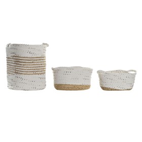 Korb-Set DKD Home Decor Baumwolle Boho Binsen (36 x 26 x 42 cm) (3 Stücke) von DKD Home Decor, Boxen & Kästen - Ref: S3028815...