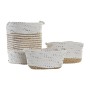 Basket set DKD Home Decor Cotton Boho Rushes (36 x 26 x 42 cm) (3 Pieces) by DKD Home Decor, Boxes - Ref: S3028815, Price: 46...