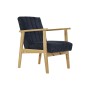 Armchair DKD Home Decor Blue Polyester Light brown Pinewood (63 x 68 x 81 cm) by DKD Home Decor, Chairs - Ref: S3032934, Pric...