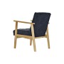 Fauteuil DKD Home Decor Bleu Polyester Marron Clair Pin (63 x 68 x 81 cm) de DKD Home Decor, Chaises - Réf : S3032934, Prix :...