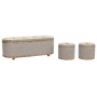 Banqueta DKD Home Decor Beige Natural Madera Metal Plástico 30 x 40 cm 120 x 44 x 43 cm de DKD Home Decor, Sillas - Ref: S303...