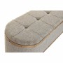 Banqueta DKD Home Decor Bege Natural Madeira Metal Plástico 30 x 40 cm 120 x 44 x 43 cm de DKD Home Decor, Cadeiras - Ref: S3...