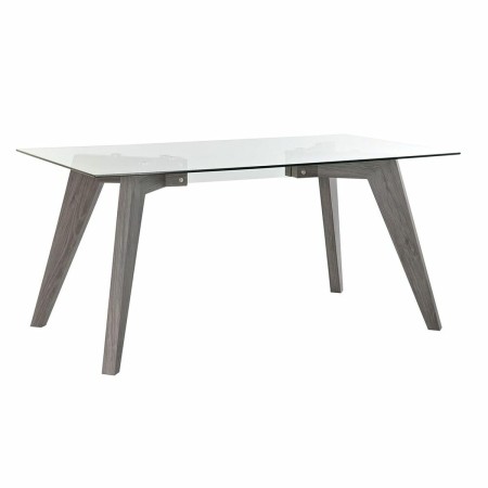 Dining Table DKD Home Decor Crystal Grey Transparent MDF Wood (160 x 90 x 75 cm) by DKD Home Decor, Dining Tables - Ref: S303...