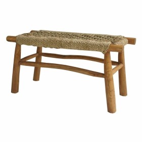 Banquette DKD Home Decor Naturel Marron Clair Rotin Teck bois de teck 90 x 32 x 45 cm de DKD Home Decor, Chaises - Réf : S303...