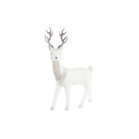 Décorations de Noël DKD Home Decor Blanc Marron Mousse Cerf 36 x 14 x 52 cm de DKD Home Decor, Noël - Réf : S3035840, Prix : ...