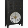 Side table DKD Home Decor 95 x 26 x 79 cm Fir Black Golden Metal White MDF Wood | Tienda24 - Global Online Shop Tienda24.eu